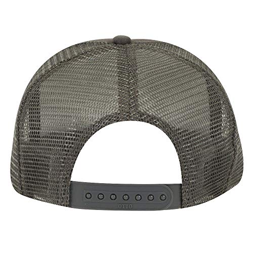 OTTO Polyester Foam Front Youth 5 Panel High Crown Trucker Hat - color: Char. Gray