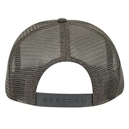 OTTO Polyester Foam Front Youth 5 Panel High Crown Trucker Hat - color: Char. Gray
