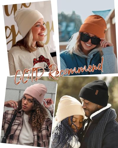 FURTALK Satin Lined Beanie for Women Men Knit Beanie Hat Acrylic Winter Hats Warm Slouchy Skull Cap - color: Black
