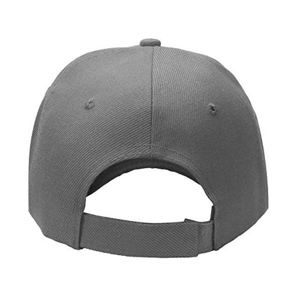 Falari Wholesale Bulk Lot 12-Pack Baseball Cap Adjustable Size Plain Blank Solid Color - color: Dark Gray
