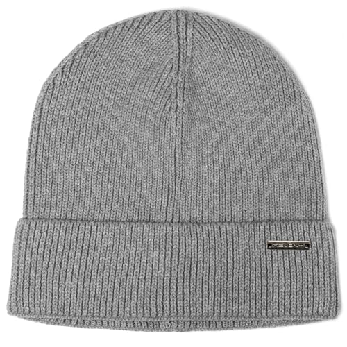 Revony 100% Cotton Men’s Skull Beanie – Soft, Structured, Everyday Comfort - color: Light Grey