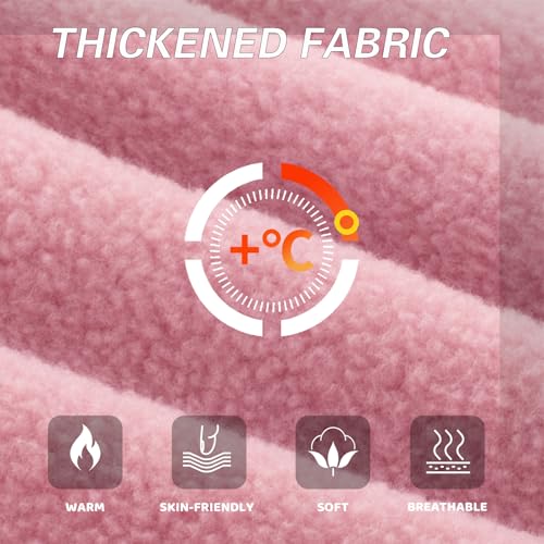Balaclava Winter Face Mask Windproof Fleece Ski Mask Cold Weather Neck and Face Warmer for Men and Women - color: Dark Pink