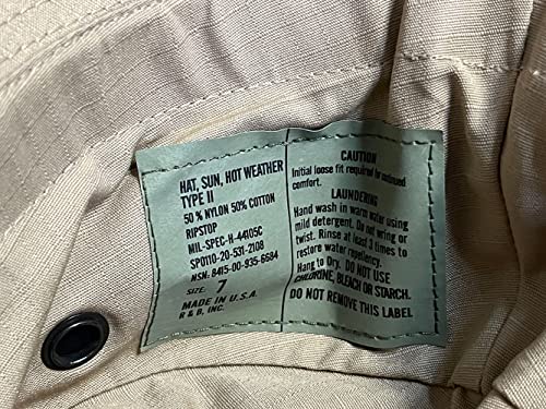 Government USMC Marine Camouflage Boonie Hat NO Emblem - size: Medium (7 1/4)