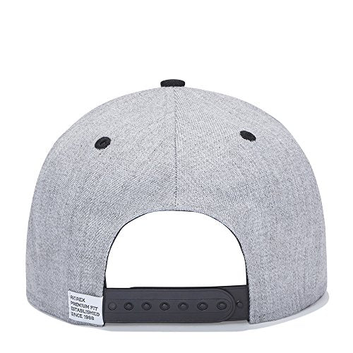 RIOREX Hip hop caps Fashion Animal Embroidery Baseball Cap for Men Adjustable Leather Belt Strapback Baseball Cap - color: Gray-black