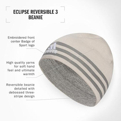 adidas Men's Reversible Skully Beanie - color: Eclipse/Alumina Beige/Grey Four/Alumina-grey Four
