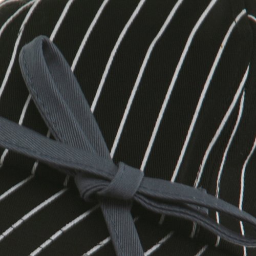 e4Hats.com Ladies White Stripe 6 Panel Newsboy Hat - color: Black