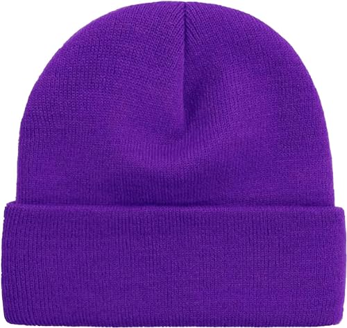 Rosoz Beanie for Men Women Winter Hats Reversible Soft Warm Cuffed Beanie Knitted Skull Cap Unisex