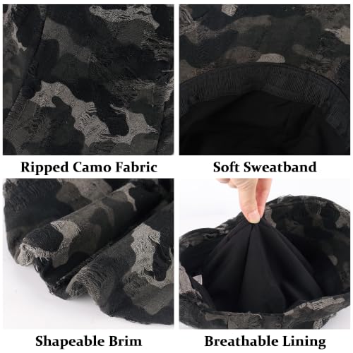 Stylish Newsboy Cap Soft Foldable Flat Cap for Big Heads - color: Camouflage Green