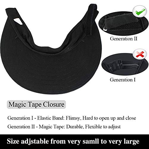 2PCS Wide Brim Sun Visor Hat Women Large UV Protective Golf Beach Cap, Korea Design - color: 1black+1mixed