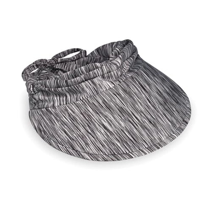 Wallaroo Hat Company Women's Aqua Sun Visor – UV Sun Protection, Water Friendly, Packable Design, Adjustable - color: Black Combo
