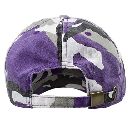 Gelante Baseball Cap Dad Hat 100% Cotton Polo Style Plain Blank Adjustable Size. - color: Purple Camo