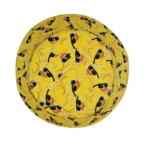 Bucket Hat for Men Women Packable Sun Hats Fisherman Outdoor Summer Travel Hiking Beach Caps - color: Duck