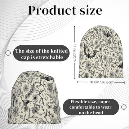 Unisex Stretch Knit Beanie Hat - color: Cute Bat