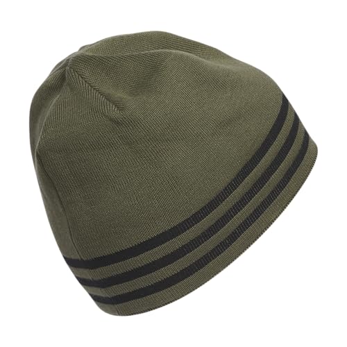 adidas Men's Reversible Skully Beanie - color: Eclipse/Olive Strata-shadow Olive/Black/Grey