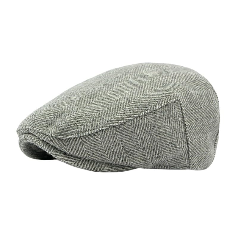 Idopy Men`s Classic Adjustable Ivy Irish Newsboy Golf Cap Hat - color: 267 Grey