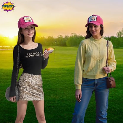 Popfizzy Funny Hats for Men and Women, Fun Adult Baseball Cap, Funny Birthday Gifts for Women and Men, Cool Dad Hat Gift Idea - color: Talk Birdie to Me (Red)