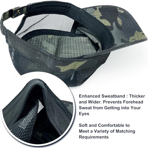 Loneshark Tactical Camo Military Hat Cadet Cap Army Flat Top - color: Back-mesh-multicam, size: X-Large-XX-Large
