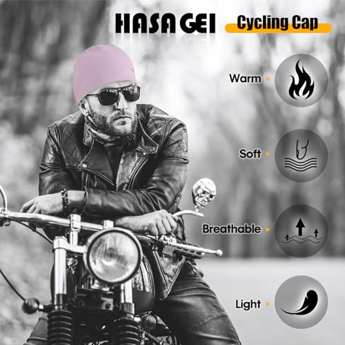 HASAGEI Beanies Skull Caps for Men, Women Warm Helmet Liner Cycling Cap Soft Lightweight Beanie Hat Antistatic Running Beanie - color: Purple