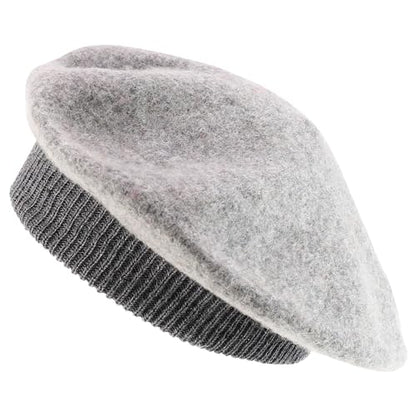 Trendy Apparel Shop Plain Solid French Wool Beret Hat - color: Grey
