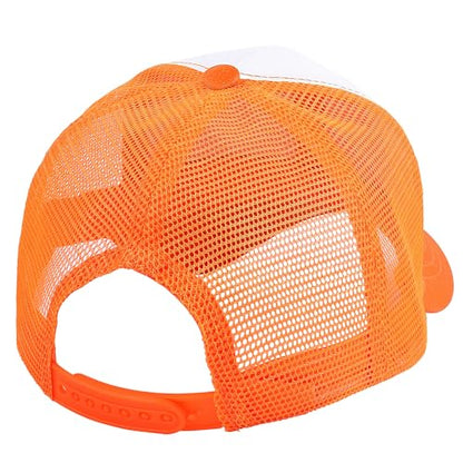 Falari 12 Pack Bulk Wholesale Mesh Trucker Hats 5 Panel and 6 Panel Baseball Caps for Men and Women - color: 5 Panel - Orange