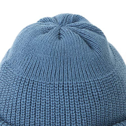 UNDERCONTROL Winter Trawler Fisherman Beanie Men Women Unisex Stylish Plain Docker Skull Hat Roll up Watch Cap Color Pack - color: Sky