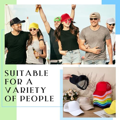 Hercicy 40 Pack Blank Trucker Hat Bulk - color: Multiple Colors