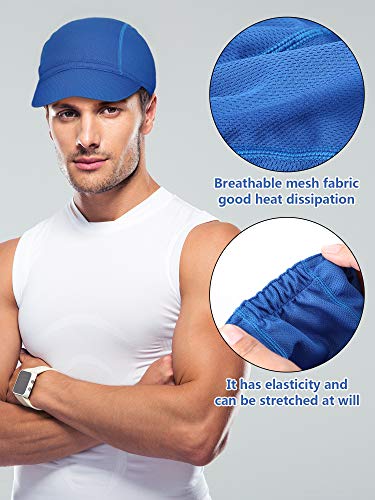 SATINIOR 4 Pieces Cycling Caps for Men Breathable - color: White, Grey, Black, Blue