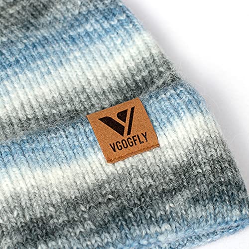 Vgogfly Beanie Men Slouchy Knit Skull Cap Warm Stocking Hats Guys Women Striped Winter Beanie Hat Cuffed Plain Hat - color: Z - Mix 2