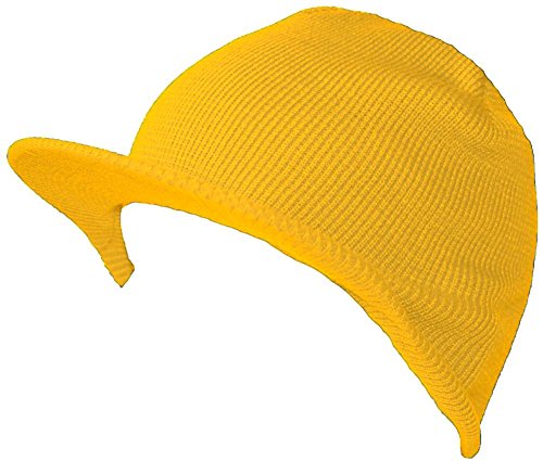 TOP HEADWEAR Winter Cuffless Beanie Visor - color: Mustard