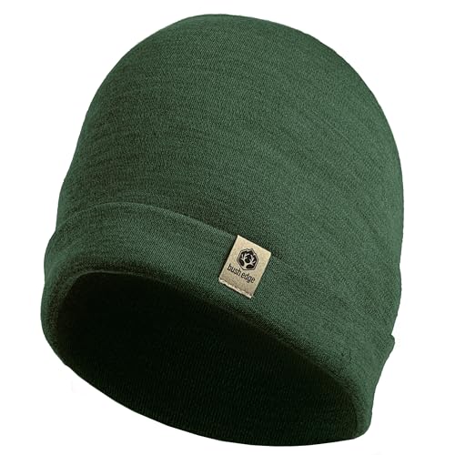 100% Merino Wool Cuff Beanie Hat