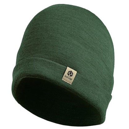 100% Merino Wool Cuff Beanie Hat
