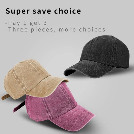 Baseball Cap Unisex Vintage Washed Distressed Cap,Retro Adjustable Dad Hats,Baseball Hat for Men Women - color: Black+burgundy+khaki