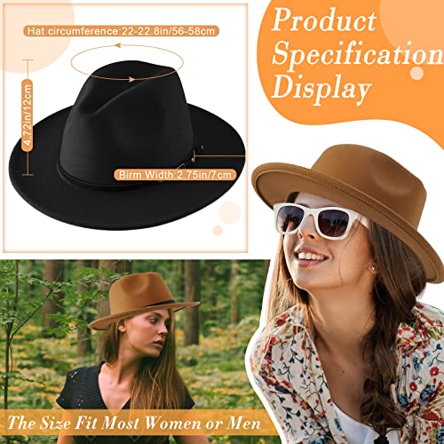 Hercicy 6 Pcs Fedora Hats for Women Men - color: Elegant Colors