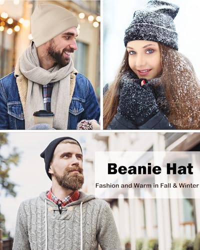 Womens Satin Lined Beanie Wool Silk Lining Slouchy Warm Skull Cap - color: 1pcs- Gray