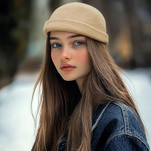 Croogo Beanie Docker Cap Rolled Cuff Brimless Hat Worker Sailor Skullcap - color: Ct49-khaki