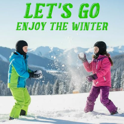 Kids Balaclava Ski Mask Winter Windproof Fleece Full Face Mask for Boy Girl - color: 2 Pack(pink+pink)