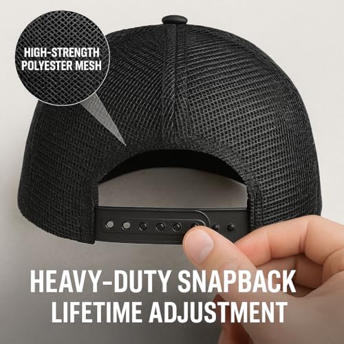 Oversize XXL American Flag Trucker Hat - color: Black, size: XX-Large