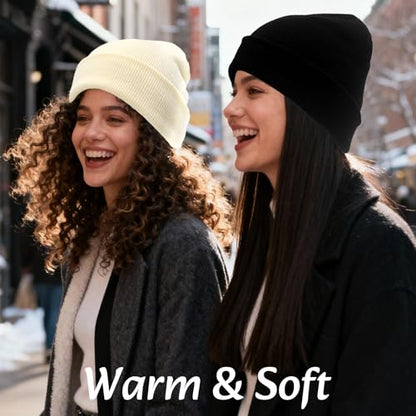 PFFY Satin Lined Beanie for Women Winter Hats Warm Reduce Frizz - color: Lightgrey