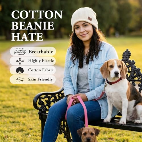 HandZest Unisex Loose Knit Beanie, Lightweight Breathable Spring Fall, Soft Stretchy Daily Outdoor, One Size Fits Most - color: White