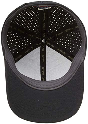 Hurley Men's Baseball Cap - Sweat-Wicking Fitted Baseball Hats for Men (S-XL) - color: Black/Black, size: Small-Medium