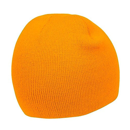 TOP HEADWEAR Cuffless Beanie for Men Women, Unisex Short Beanies Skull Cap - color: Gold
