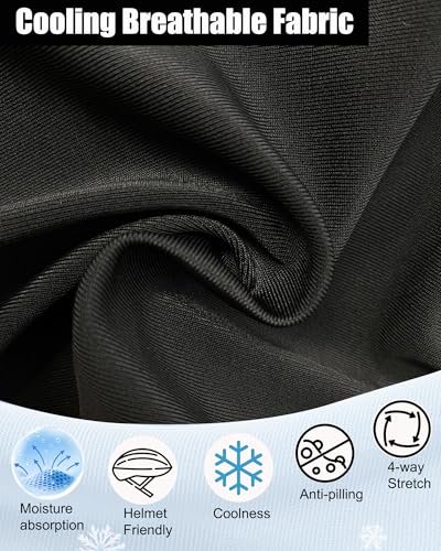 Cooling Skull Caps Helmet Liner Hard Hat Sweat Liner Motorcycle Cycling Cap - color: 4pcs (Black+ 3pcs Flag Style)