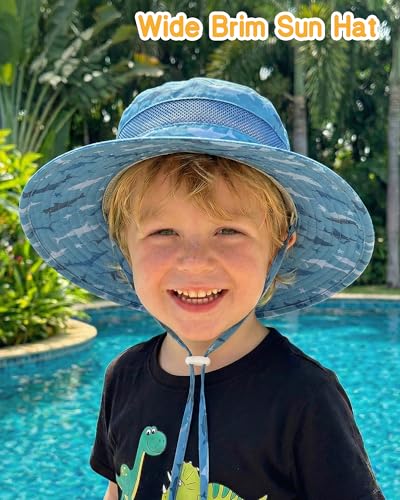 HONGTEYA Baby Toddler Sun Hat, Summer Mesh Bucket Beach Hat for Boys Girls - color: Shark, size: 6-24 Months