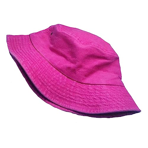 Premium Cotton Bucket Hats,Packable Hats for Men Women,Summer Bucket Hat,Fishing Sun Hats - color: Rose