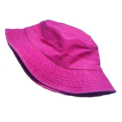 Premium Cotton Bucket Hats,Packable Hats for Men Women,Summer Bucket Hat,Fishing Sun Hats - color: Rose