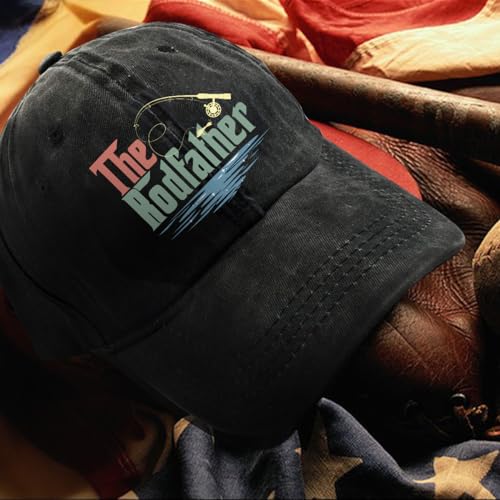 Fishing Adjustable Cotton Baseball Cap, Funny Trucker Hat Gift for Men Women Grandpa Dad Fishing Lover Fisherman - color: D