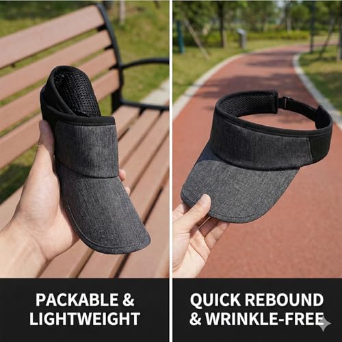 Reflective Brim Quick Dry Lightweight Visor Hat - color: Slate Gray