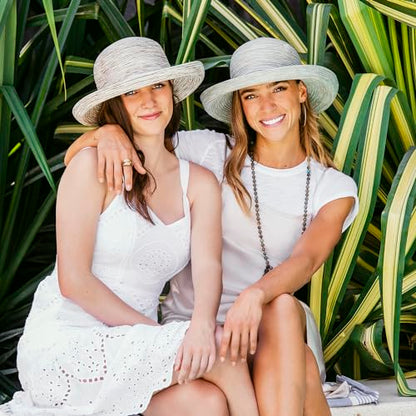 Wallaroo Hat Company Women's Sydney Sun Hat - UPF 30+ Sun Protection, Packable, Adjustable - Beach, Travel, Wide Brim - color: Ivory