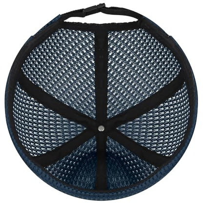 Mens Mesh Brimless Cap with No Brim, Summer Docker Cap Beanie Hat Flip Sailor Skullcap Breathable - color: Navy Blue