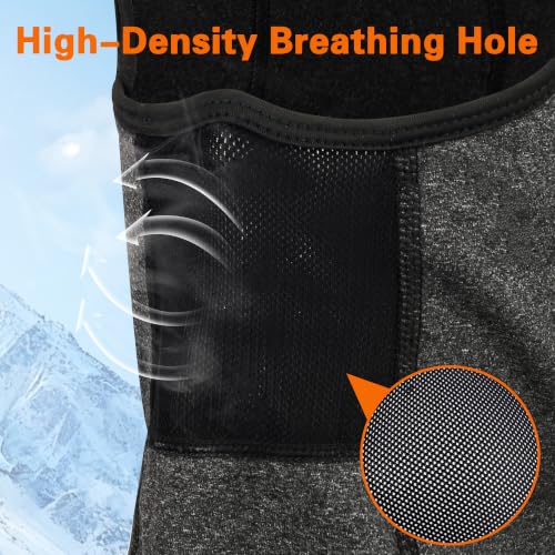 Balaclava Ski Mask for Men Women Velvet-Lined Full Head Cover Neck Gaiter - color: Ylr1-black+green